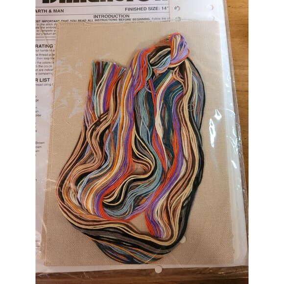 Vintage Cross Stitch Kit Dimensions 1994 Earth and Man Complete in Pkg. Unopened - Picture 6 of 9